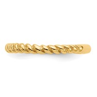 14K Yellow Gold Polished Twisted Band view 4