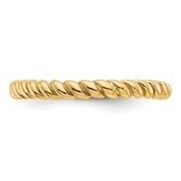 14K Yellow Gold Polished Twisted Band view 5