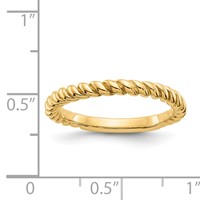 14K Yellow Gold Polished Twisted Band view 3