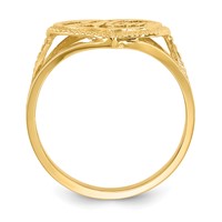 14K Yellow Gold #1 Mom in Heart Ring view 2