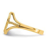 14K Yellow Gold #1 Mom in Heart Ring view 4