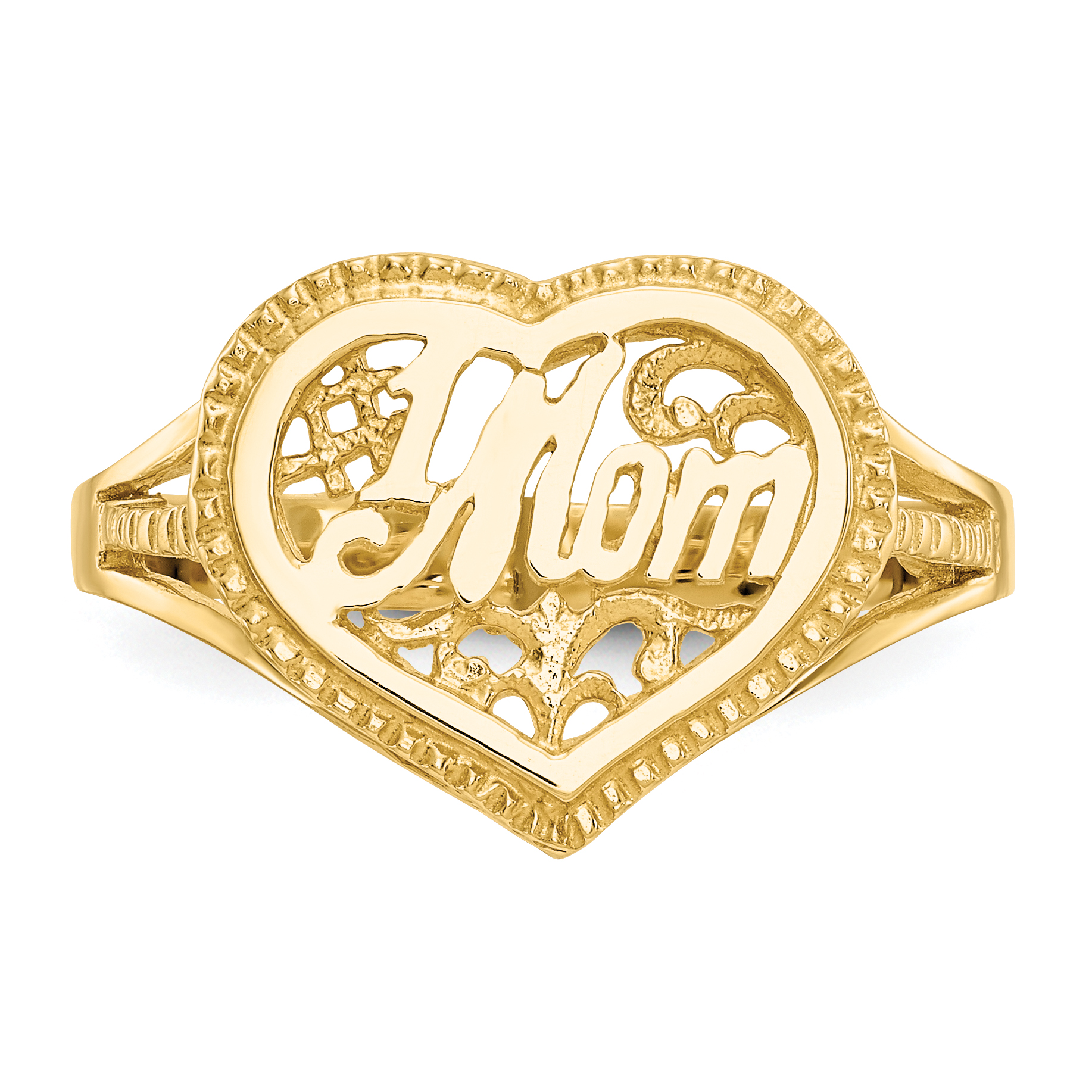 14k #1 Mutter im Herzen Ring D938 - Bild 5 von 6