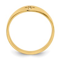14K Yellow Gold Polished Cut-out Cross Ring view 2