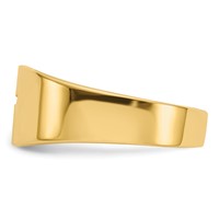 14K Yellow Gold Polished Cut-out Cross Ring view 4