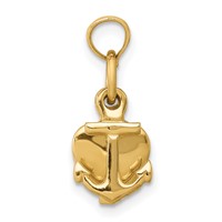 14K Yellow Gold 3-D Faith, Hope and Charity Charm view 2
