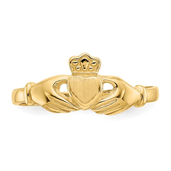Gold Polished Claddagh Rings
