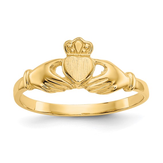 Gold Polished Claddagh Rings
