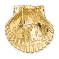 14K Yellow Gold Fits Up to 8mm and 10mm Scallop Shell Omega Slide view 3