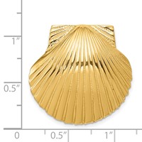 14K Yellow Gold Fits Up to 8mm and 10mm Scallop Shell Omega Slide view 4