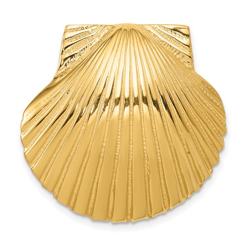 14K Fits Up to 8mm and 10mm Scallop Shell Omega Slide