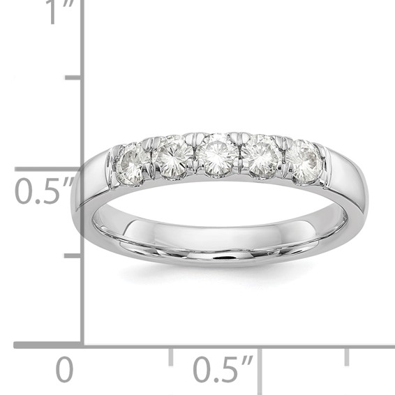 Platinum Diamond 5 Stone Anniv Band