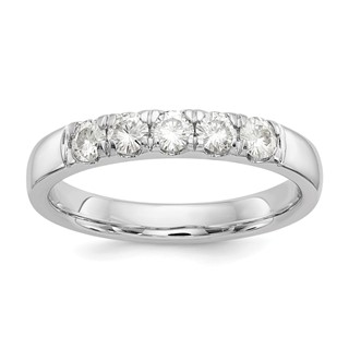 Platinum Diamond 5 Stone Anniv Band