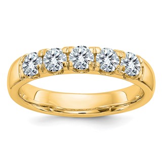 14KY 5 Stone Diamond Anniversary Band