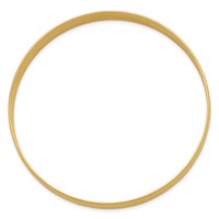 14K 8mm Solid Polished Half-Round Slip-On Round Bangle Bracelet view 2