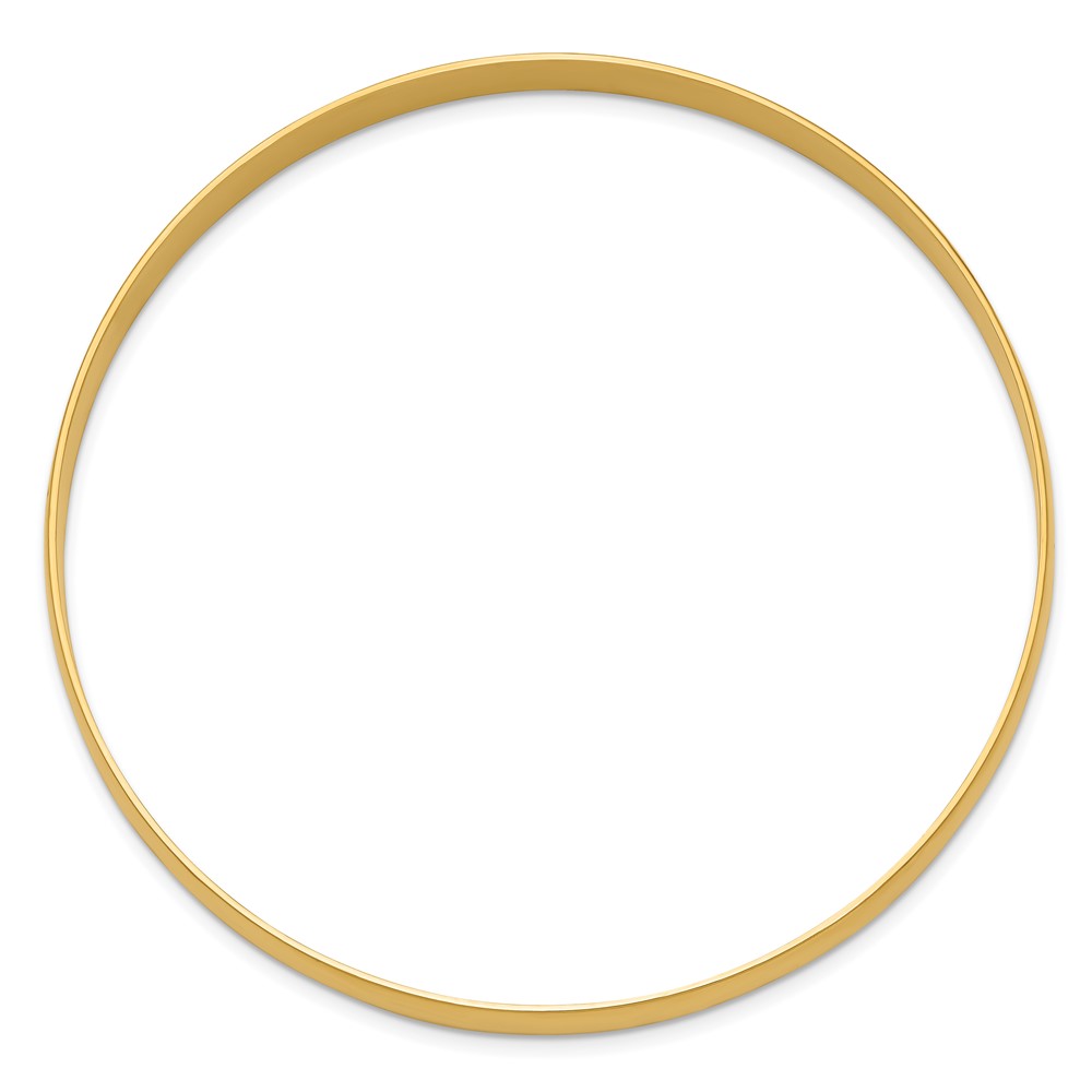 14k 6mm Solid Polished Half-Round Slip-On Round Bangle Bracelet (DB310)