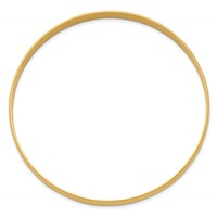 14K 6mm Yellow Gold Solid Polished Half-Round Slip-On Round Bangle Bracelet view 2