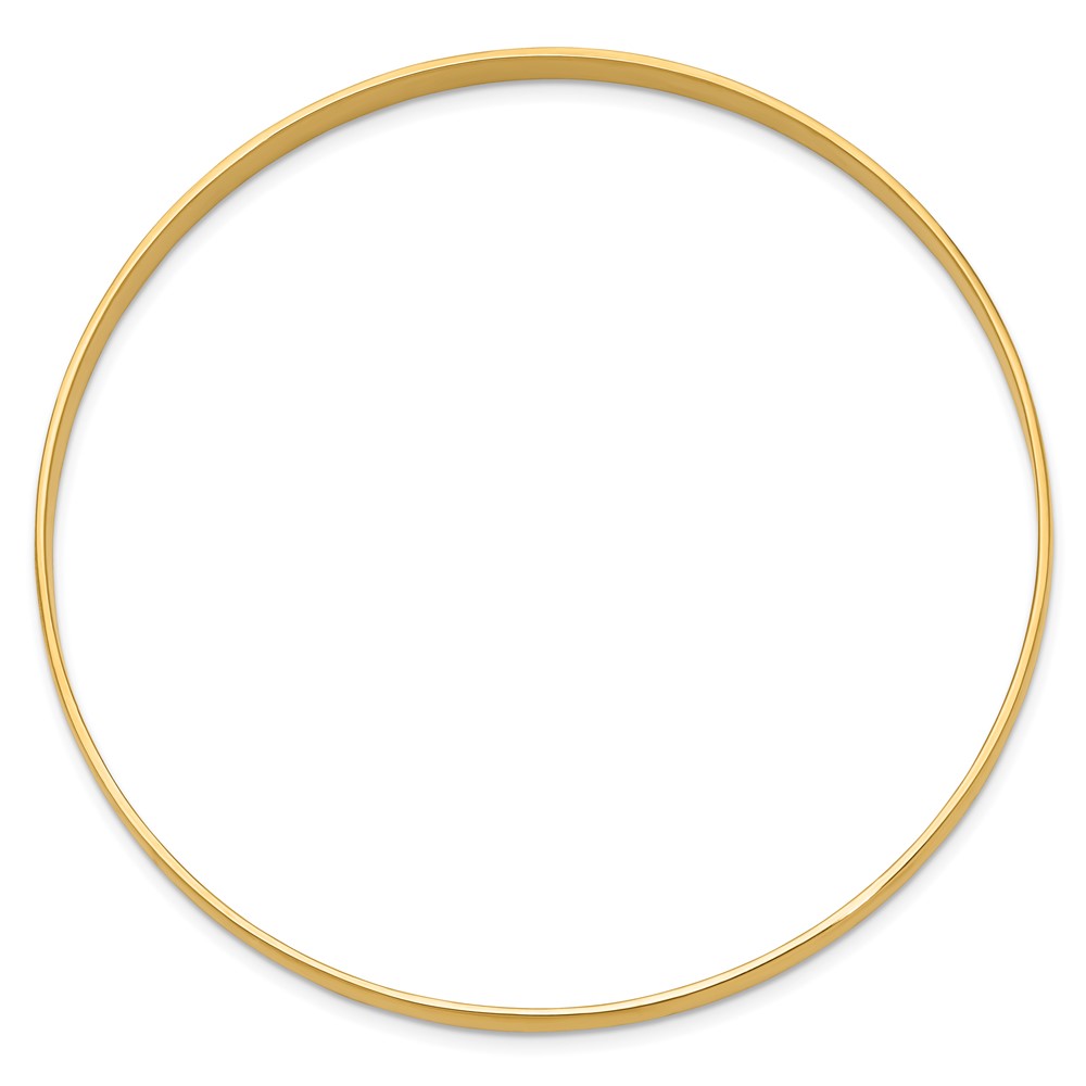 14k 4mm Solid Polished Half-Round Slip-On Round Bangle Bracelet (DB311)