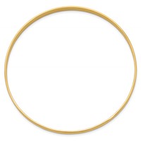14K 4mm Solid Polished Half-Round Slip-On Round Bangle Bracelet view 2