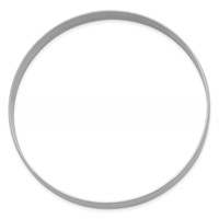 14K White Gold 8mm Solid Polished Half-Round Slip-On Round Bangle Bracelet view 2