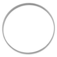 14K White Gold 6mm Solid Polished Half-Round Slip-On Round Bangle Bracelet view 2