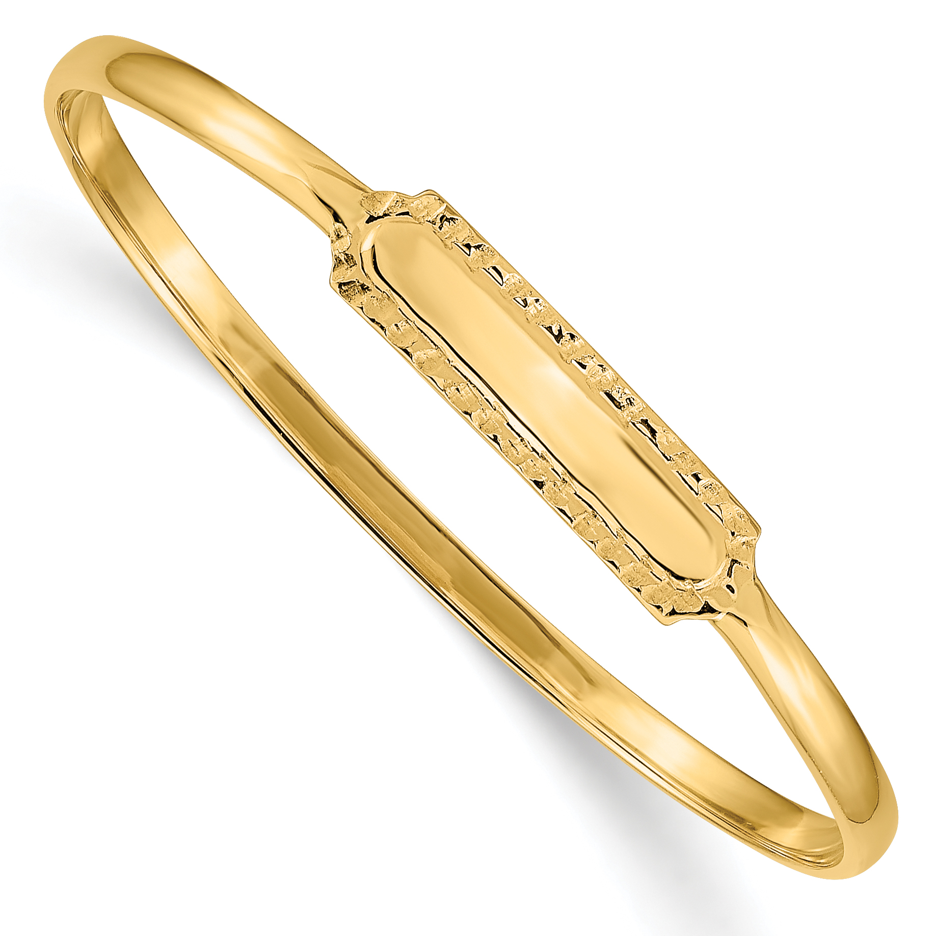 14k Slip-on ID Baby Bangle Bracelet (DB389)