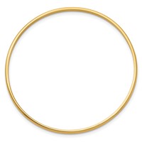 14K Yellow Gold Slip-on 2.5mm Bangle Bracelet view 2
