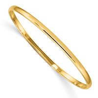 14K Yellow Gold Slip-on 2.5mm Bangle Bracelet view 1