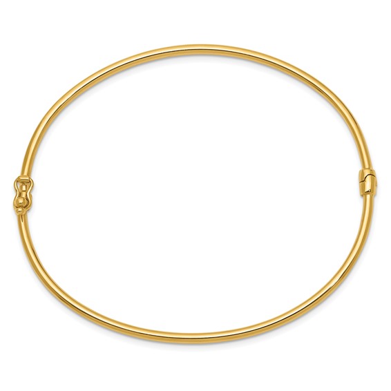 Gold Round Hinged Bangle