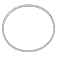 14K White Gold High Polished 5.00mm Hinged Oval Bangle Bracelet view 2