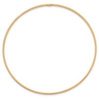 14K Yellow Gold Polished 1.50mm Slip-on Round Bangle Bracelet view 2