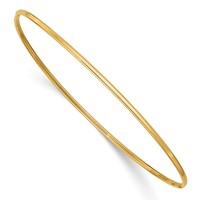 14K Yellow Gold Polished 1.50mm Slip-on Round Bangle Bracelet view 1