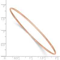 14K Rose Gold Polished 1.50mm Slip-on Round Bangle Bracelet view 3