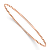 14K Rose Gold Polished 1.50mm Slip-on Round Bangle Bracelet view 1