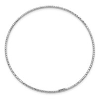 14K White Gold Polished Diamond-Cut 1.50mm Slip-on Round Bangle Bracelet view 2