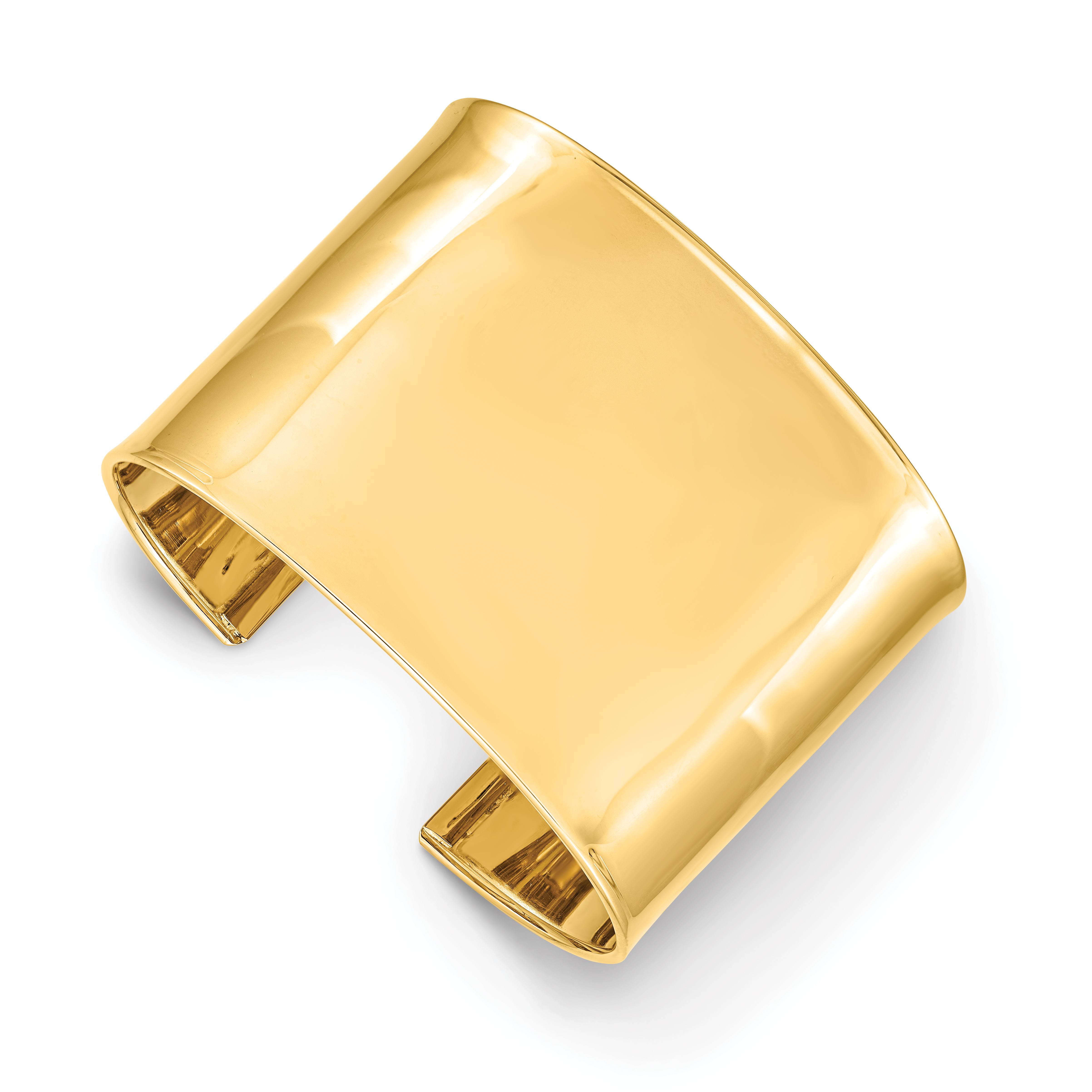 14k 47mm Polished Cuff Bangle Bracelet (DB558)