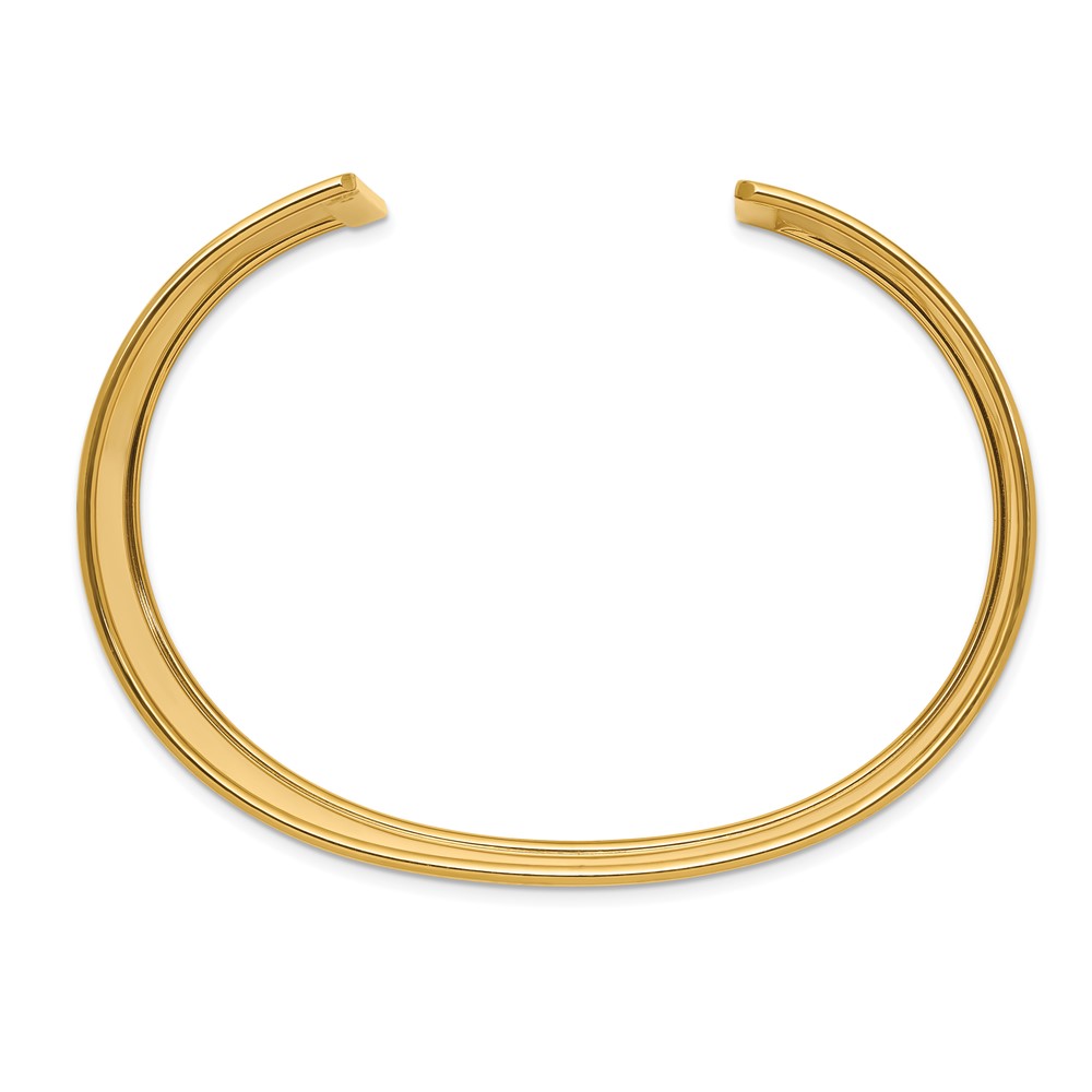 14K 37mm Polished Cuff Bangle Bracelet (DB559)