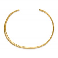 14K 18.5mm Polished Cuff Bangle Bracelet view 2
