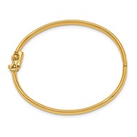 14K Polished 3.75mm Hinged Safety Clasp Bangle view 2