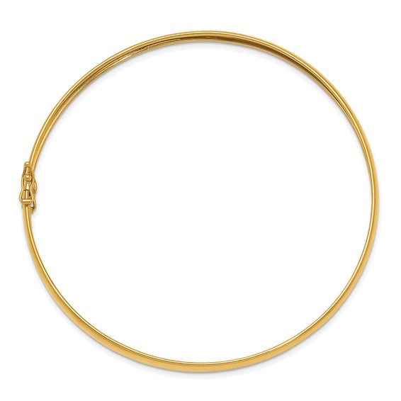 14K Polished 4.00mm Flexible Round Bangle Bracelet