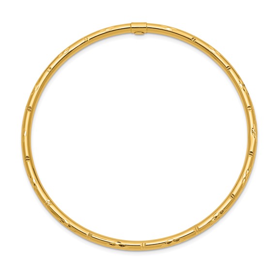 Gold Textured Slip-on Bangles