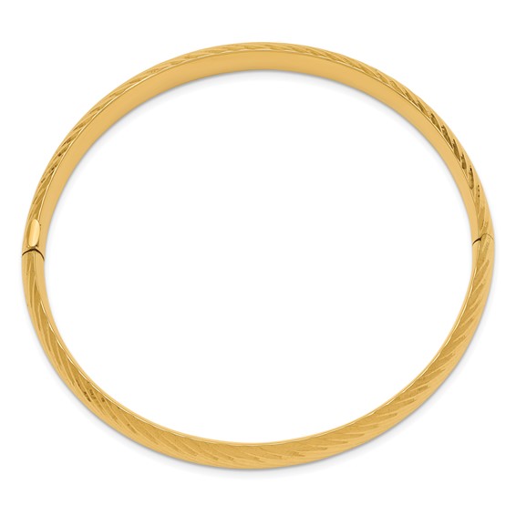 Gold Diamond-cut Hinged Bangles