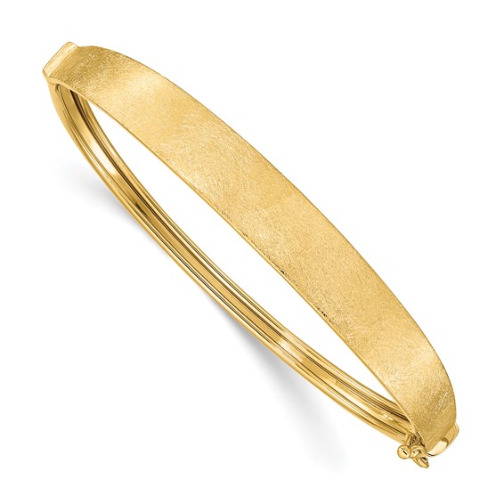 Gold Satin Hinged Bangles