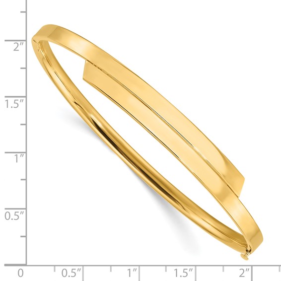 Gold Bypass Hinged Bangles