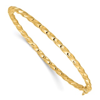 Gold Twisted Hinged Bangles
