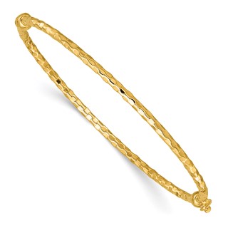 Gold Textured Hinged Bangles