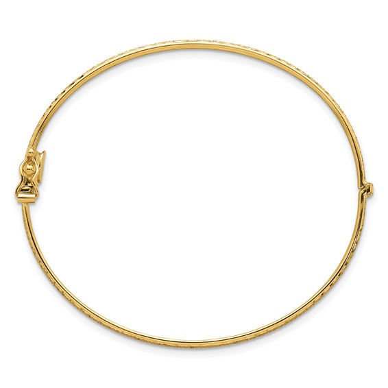 Gold Diamond-cut Hinged Bangles