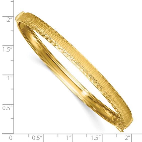 Gold Diamond-cut Hinged Bangles