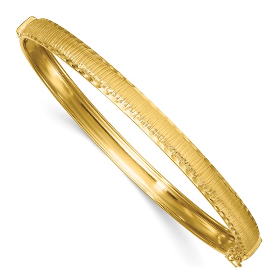 Gold Diamond-cut Hinged Bangles