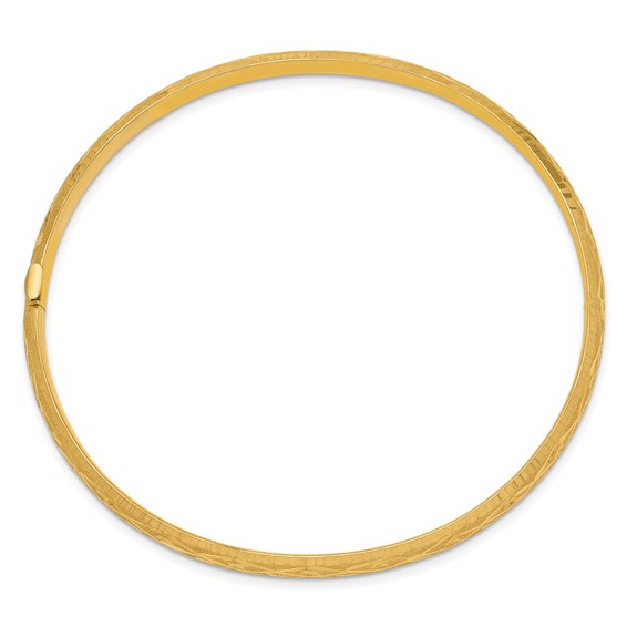 Gold Diamond-Cut Fancy Hinged Bangles