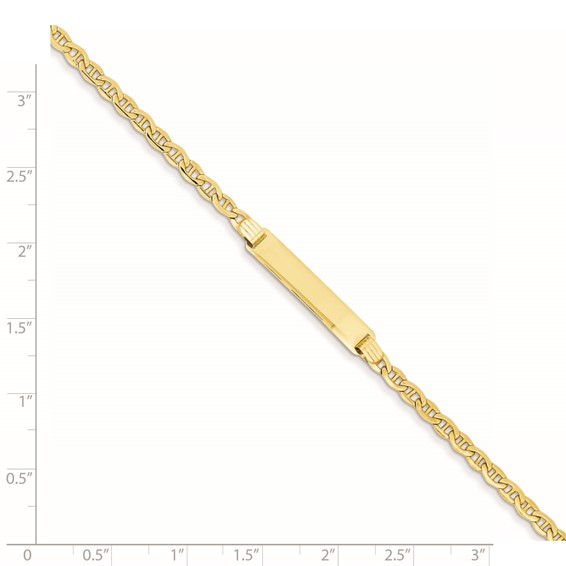 Semi-solid Anchor Link ID Bracelets